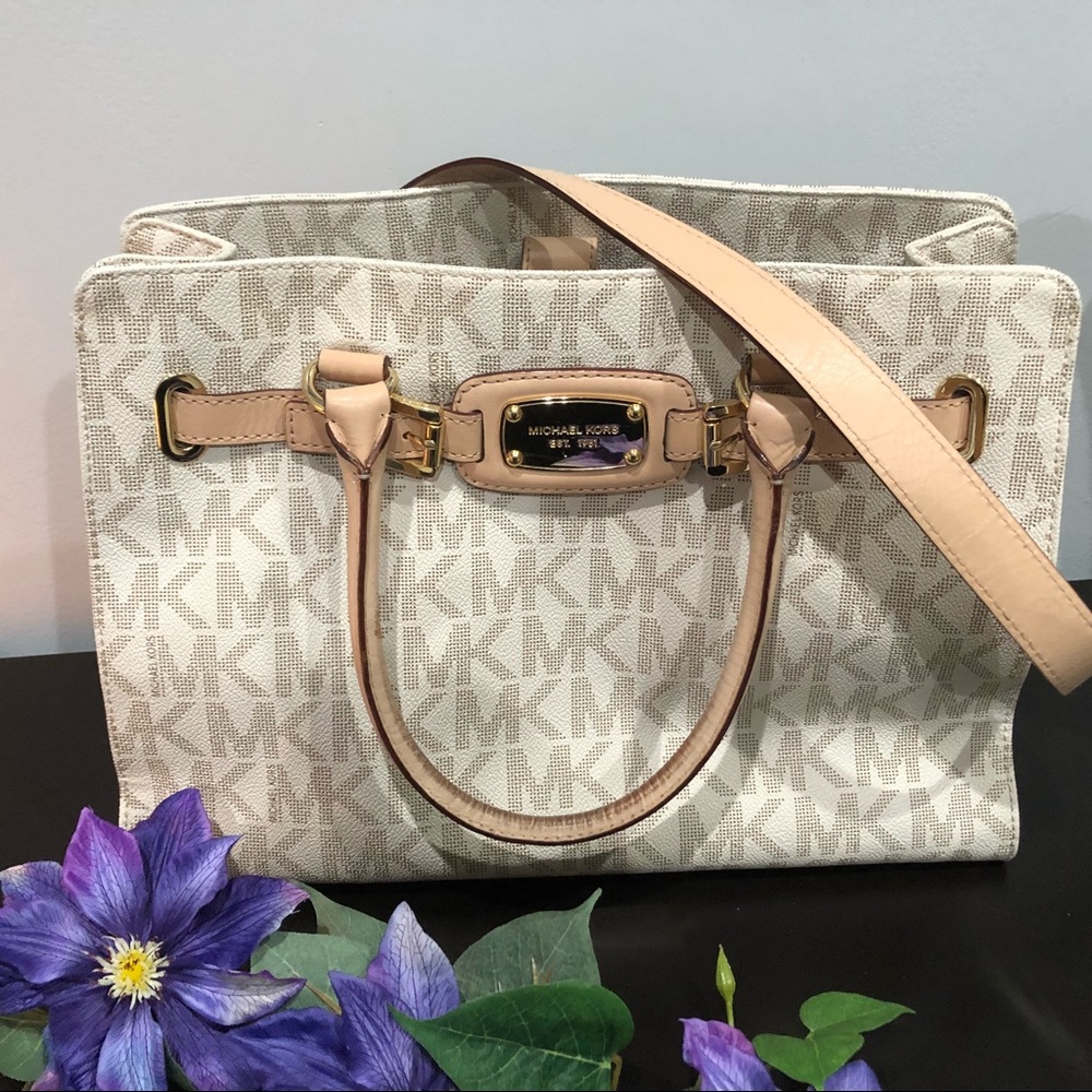Michael Kors Leather Canvas Tote